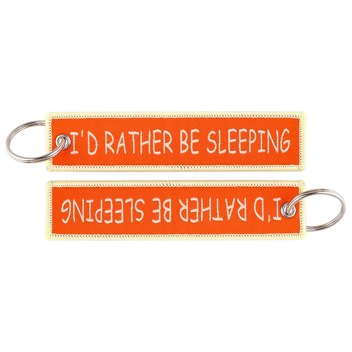 Simple Quotation Weaving Mark Fabric Keychain Accessories