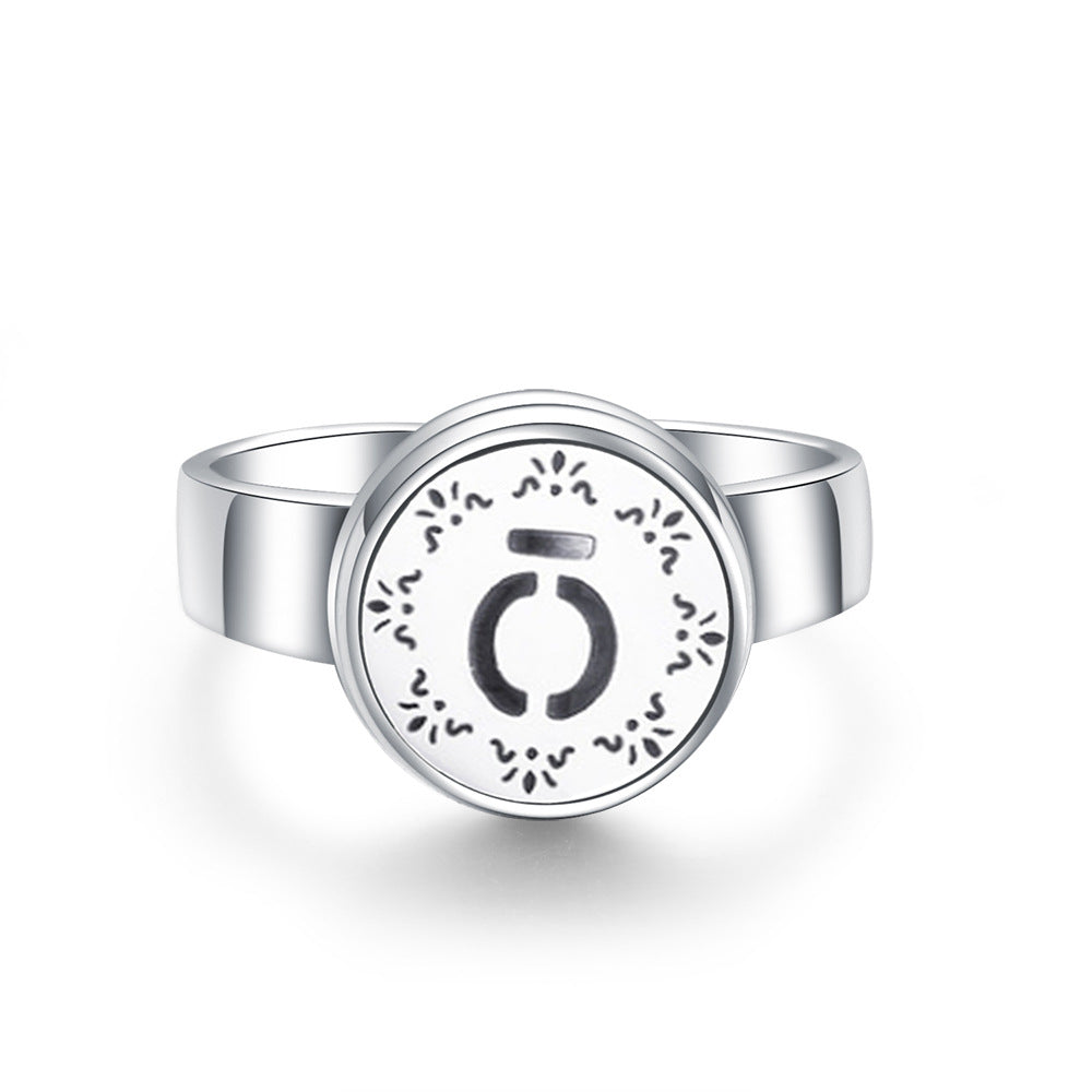 Hollow Adjustable Tree Of Life Titanium Steel Aromatherapy Diffuser Ring