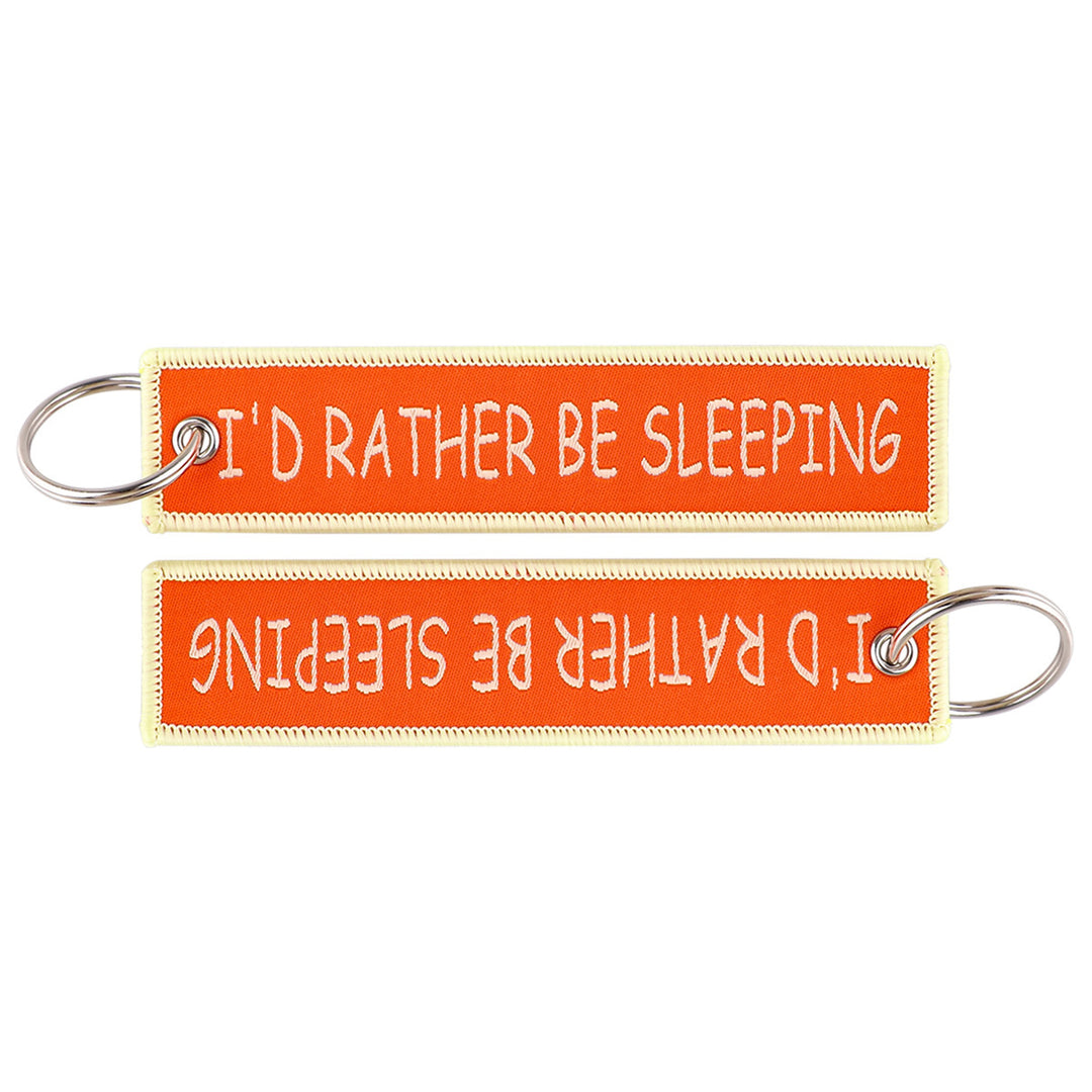 Simple Quotation Weaving Mark Fabric Keychain Accessories