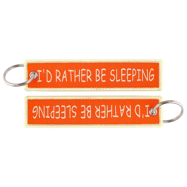 Simple Quotation Weaving Mark Fabric Keychain Accessories