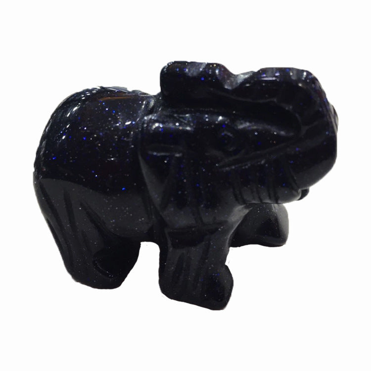 Natural Crystal Crafts Elephant Ornaments Crystal Stone Rough Souvenirs Creative Semi-Precious Stones Jade Craft Ornaments