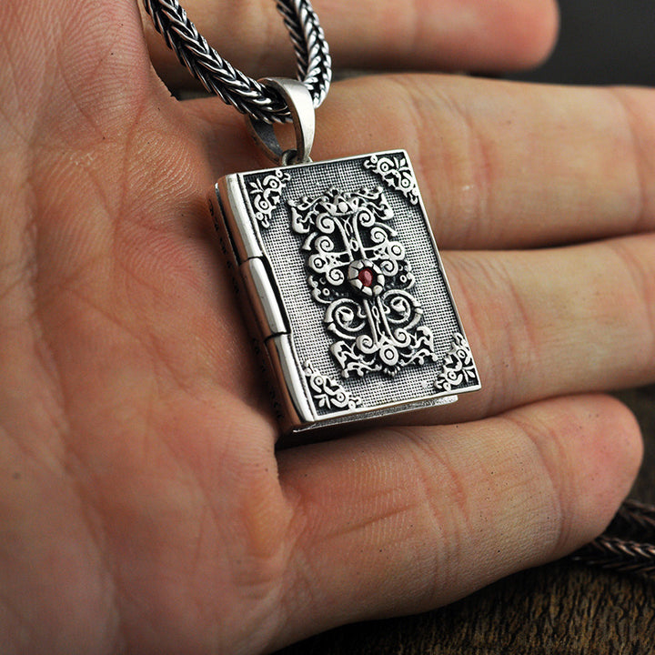 925 Silver Vintage Thai Silver Scripture Pendant