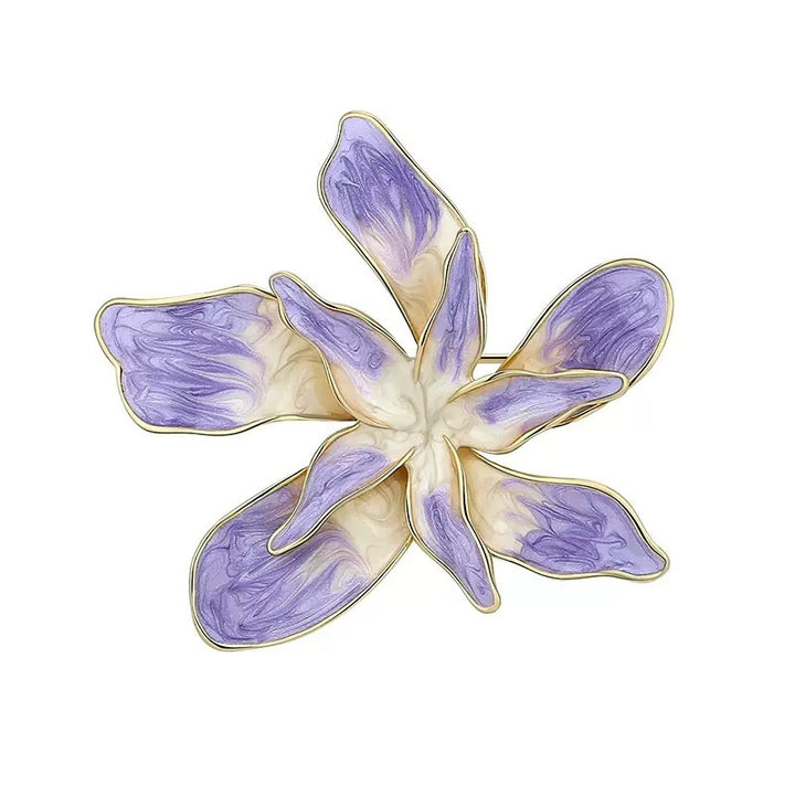 Purple Flower Brooch Elegant Pin Clothes Accessories