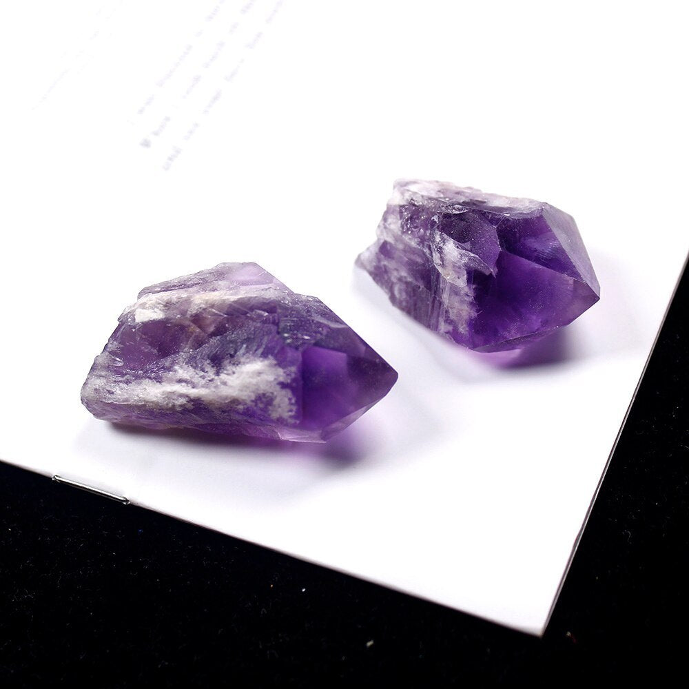 Crystal Macadam Amethyst Tooth Backbone Scepter Energy Stone Mine