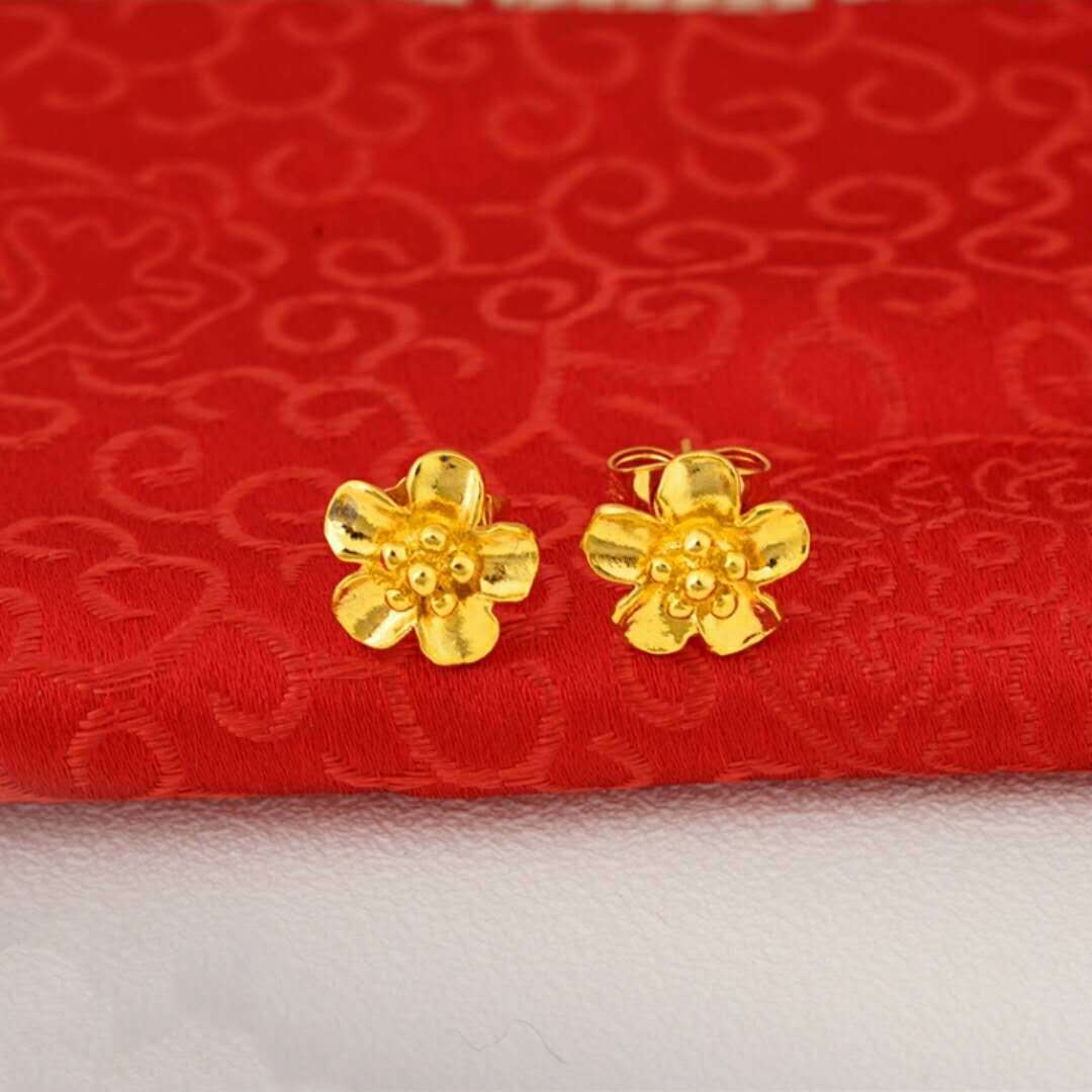 24K Gold Plated Earrings Euro Gold Jewelry New Popular Earrings