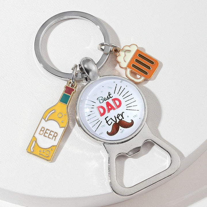 Creative American Beer Keychain Pendant Bottle Opener Metal