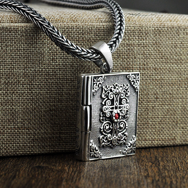 925 Silver Vintage Thai Silver Scripture Pendant