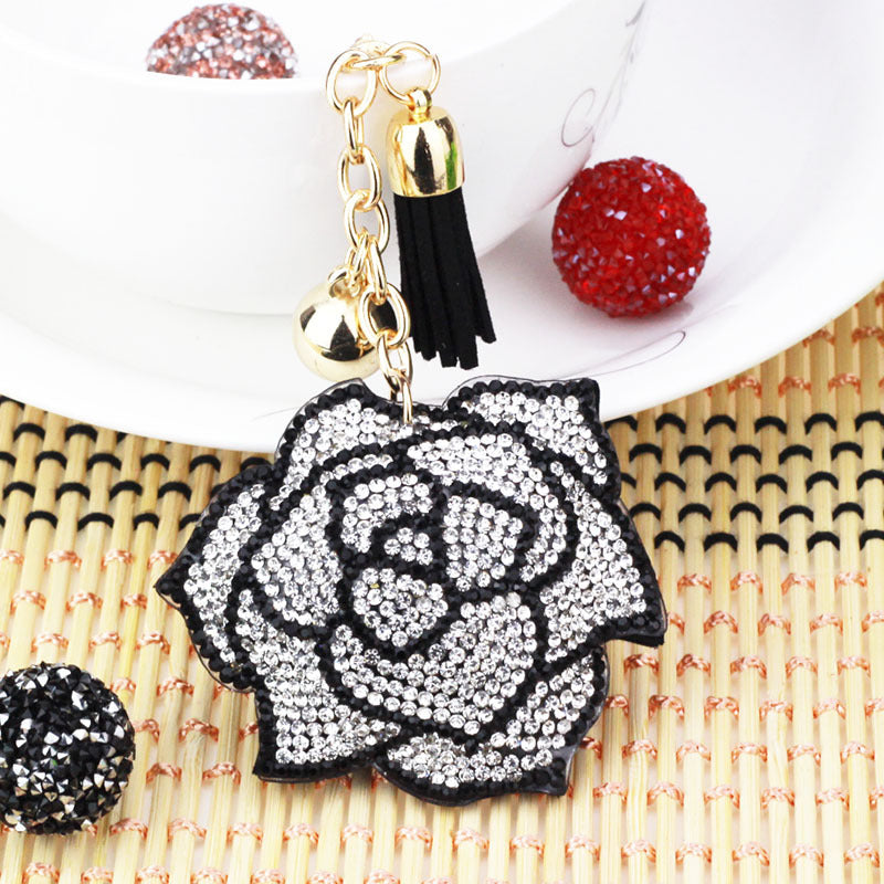 Women's Multi-color Rose Diamond Fashion Keychain