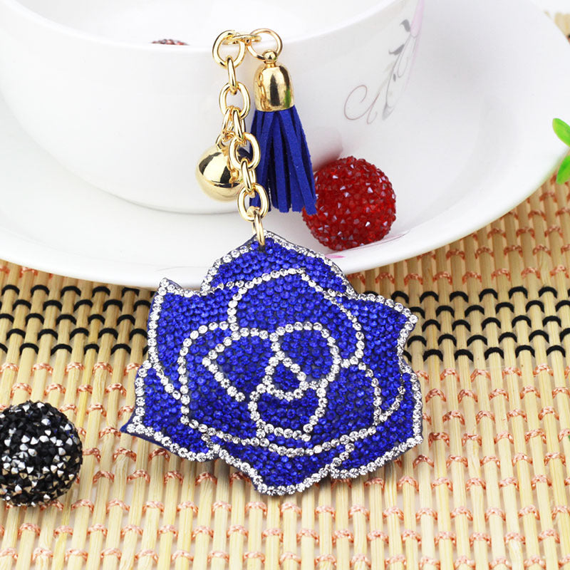 Women's Multi-color Rose Diamond Fashion Keychain