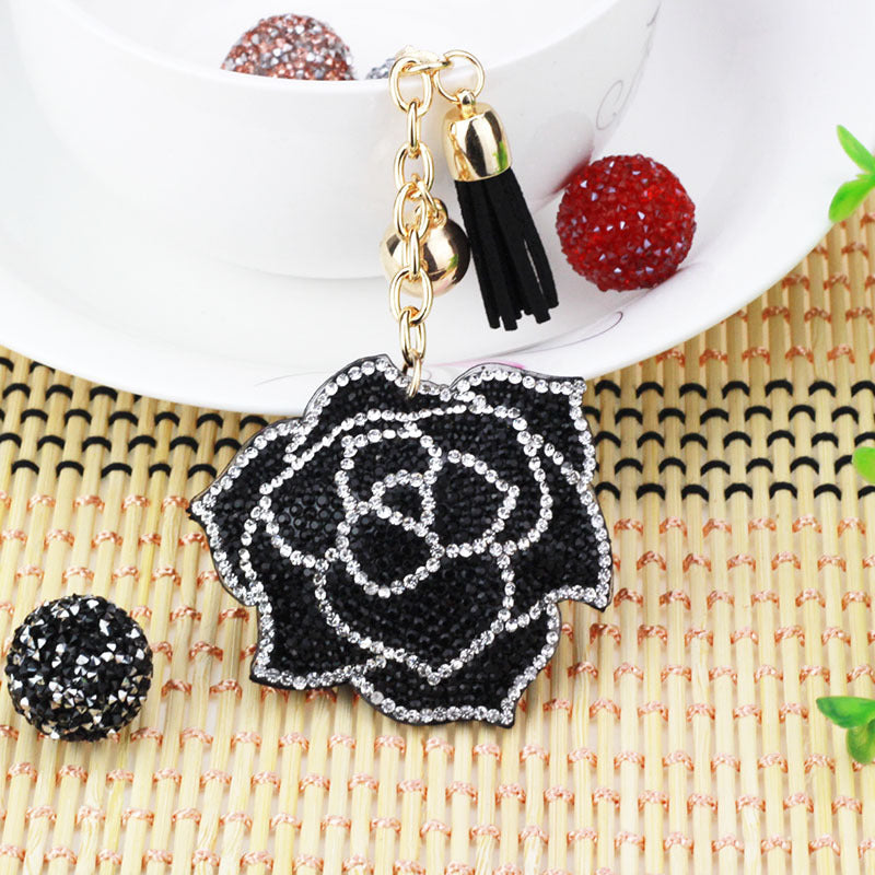 Women's Multi-color Rose Diamond Fashion Keychain