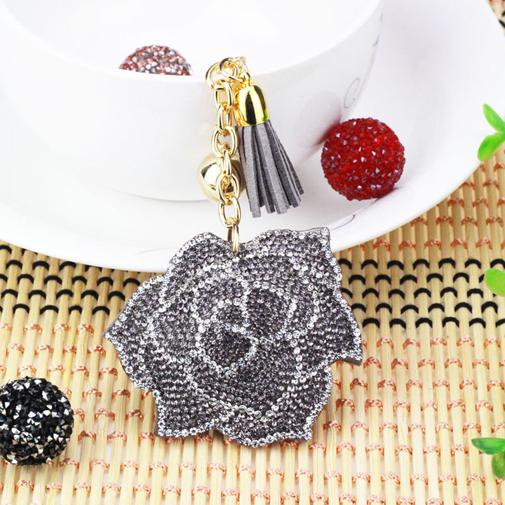 Women's Multi-color Rose Diamond Fashion Keychain