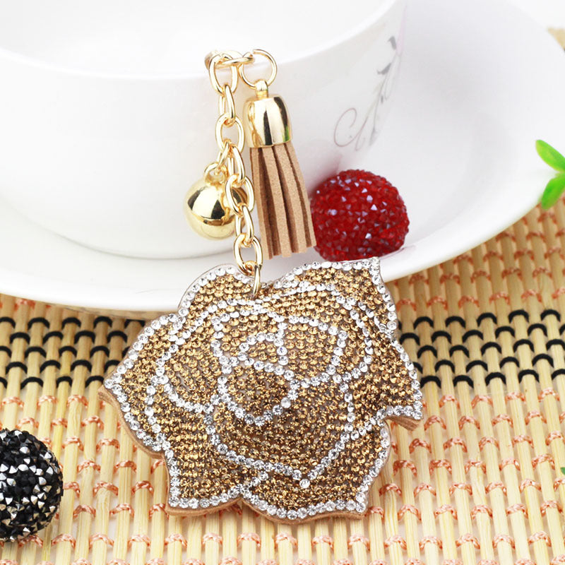 Women's Multi-color Rose Diamond Fashion Keychain