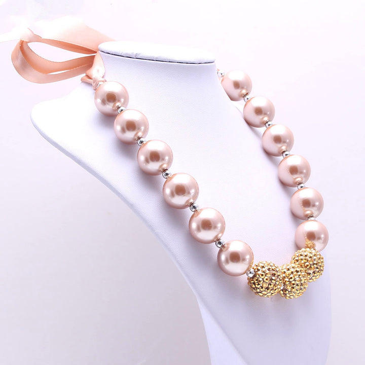 Bandage Golden Pearl Children's Necklace Europe And America