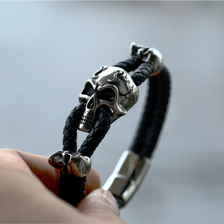 New Stainless Steel Skull Bracelet