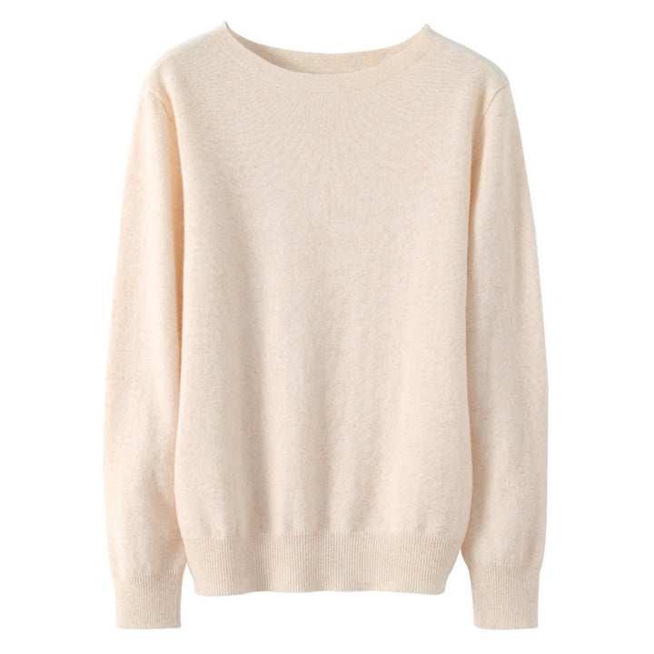 Women's Round Neck Short Pullover Sweater Loose Thin