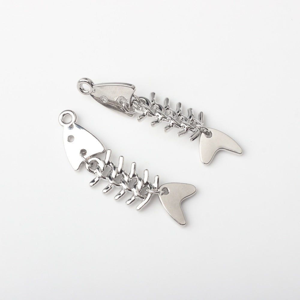 Creative Alloy Fishbone Small Pendant Diy Earrings Necklace Bracelet Jewelry Accessories