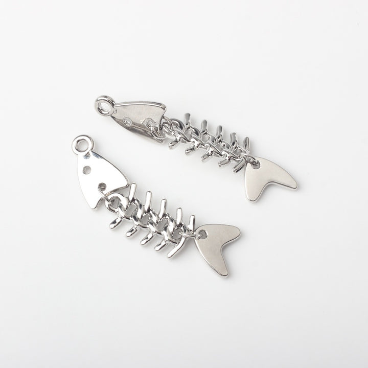 Creative Alloy Fishbone Small Pendant Diy Earrings Necklace Bracelet Jewelry Accessories