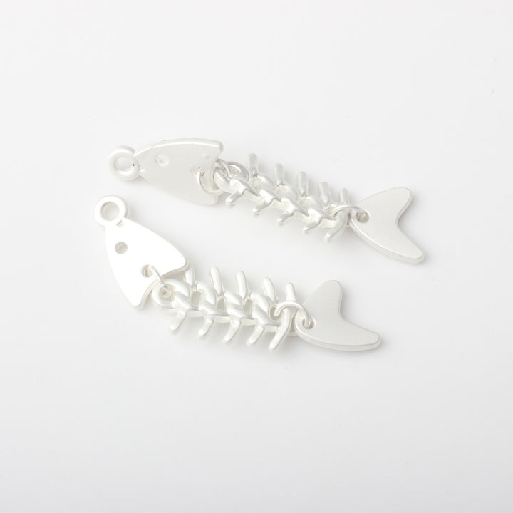 Creative Alloy Fishbone Small Pendant Diy Earrings Necklace Bracelet Jewelry Accessories