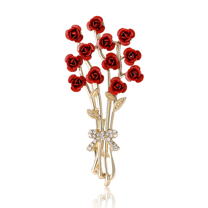 Wedding Series Enamel Oil-spot Glaze Flowers Brooch