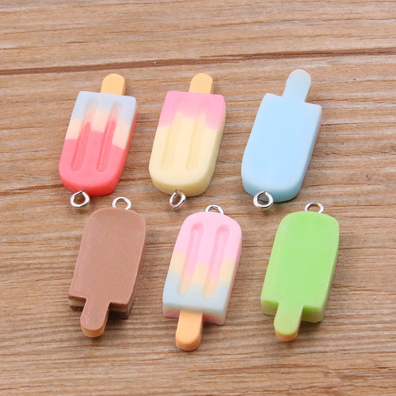 DIY Resin Accessories Gradient Popsicle Sticks Pendant