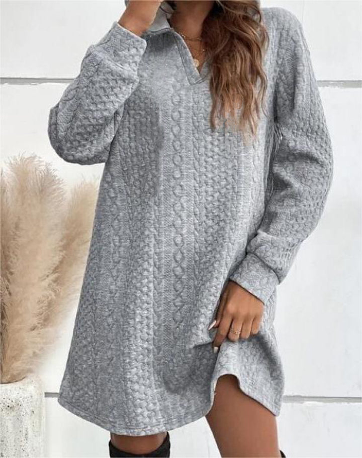 Autumn And Winter Women's Knitted Jacquard Long-sleeved Hooded Sweatshirt