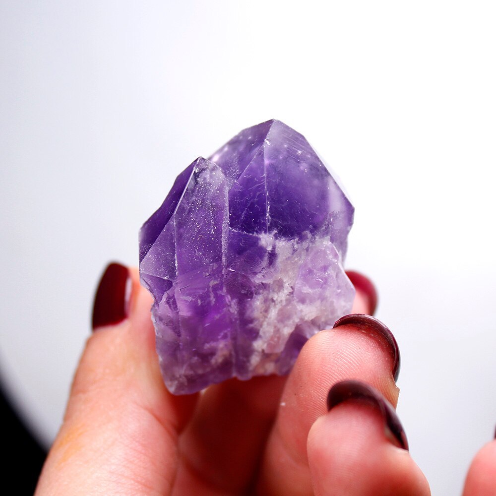 Crystal Macadam Amethyst Tooth Backbone Scepter Energy Stone Mine