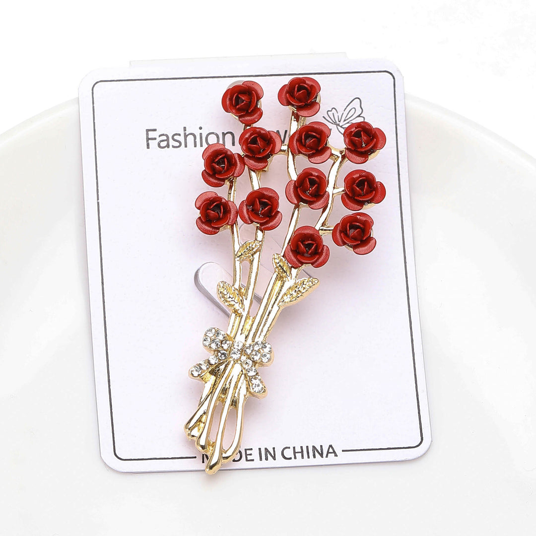 Wedding Series Enamel Oil-spot Glaze Flowers Brooch