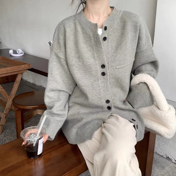 Design Sweater Lazy Coat Ins Style Loose Knitted Cardigan