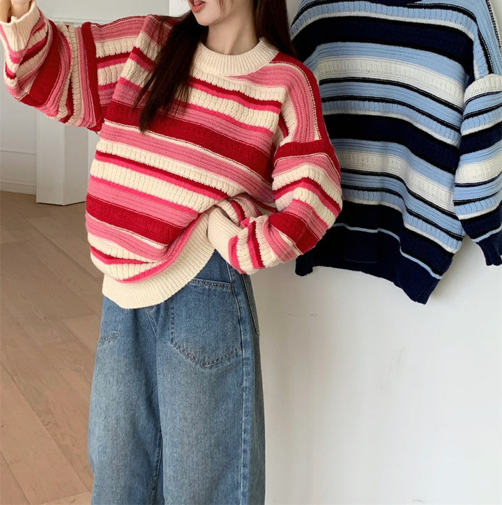 Irresistible Pattern Cable-knit Sweater Ins Idle Style