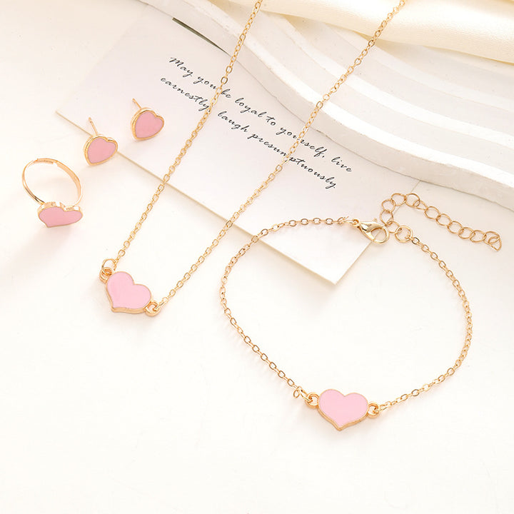 Simple Love Jewelry Women's Fashion Necklace Suit