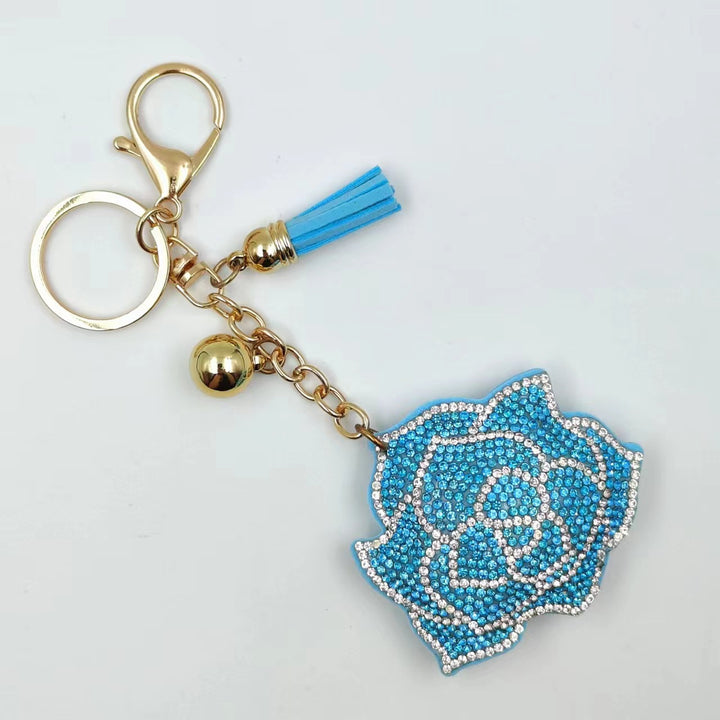 Women's Multi-color Rose Diamond Fashion Keychain