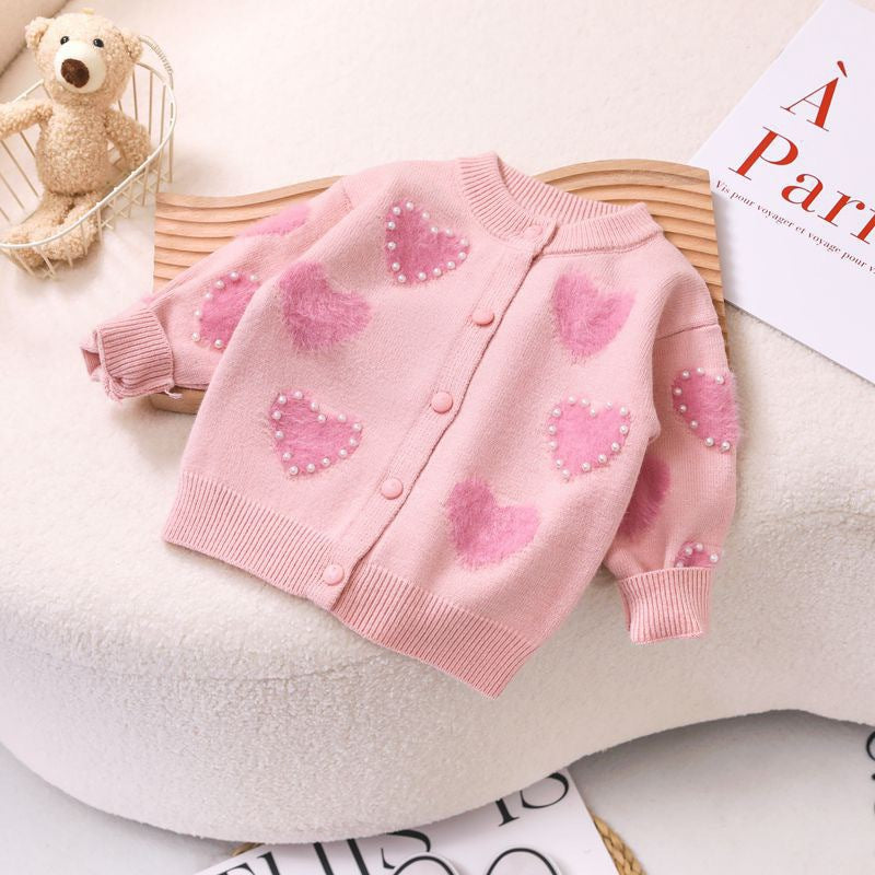 Autumn And Winter Baby Sweater Love Coat