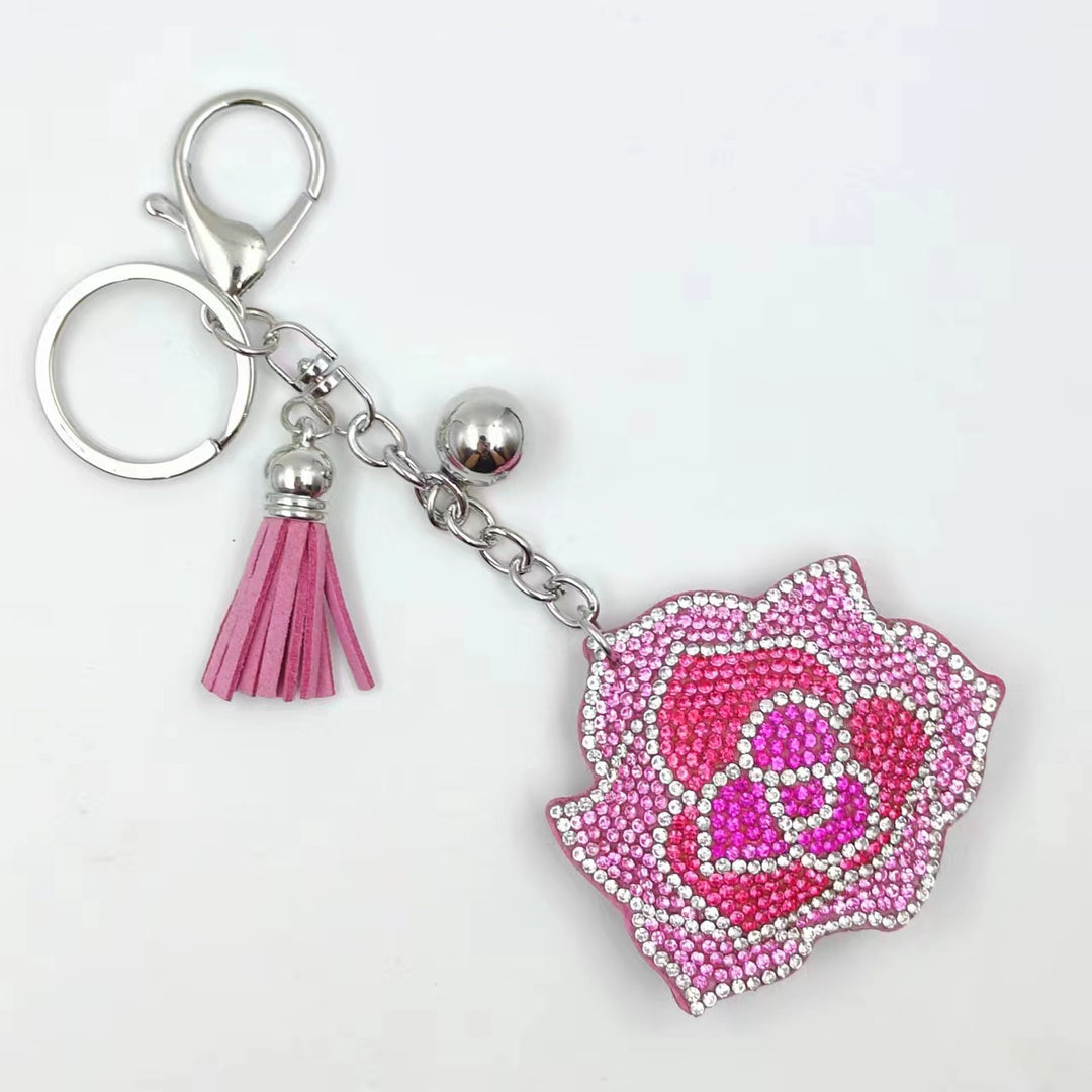 Women's Multi-color Rose Diamond Fashion Keychain