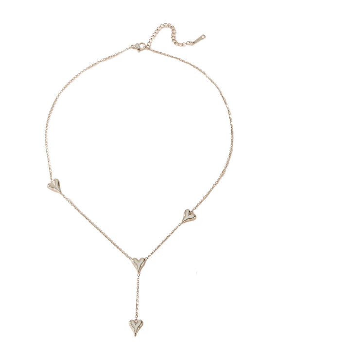 Peach Heart Tassel Necklace For Women Special-interest Design