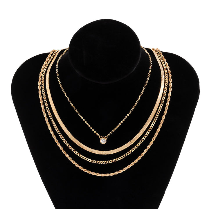 Retro Minority Snake Bone Twist Chain Combination Necklace Necklace For Women