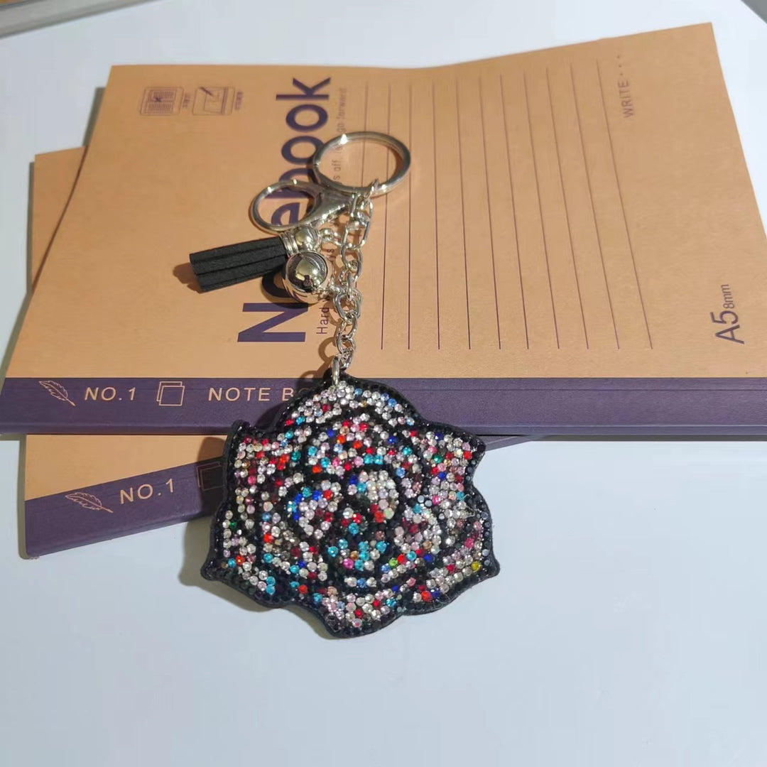 Women's Multi-color Rose Diamond Fashion Keychain