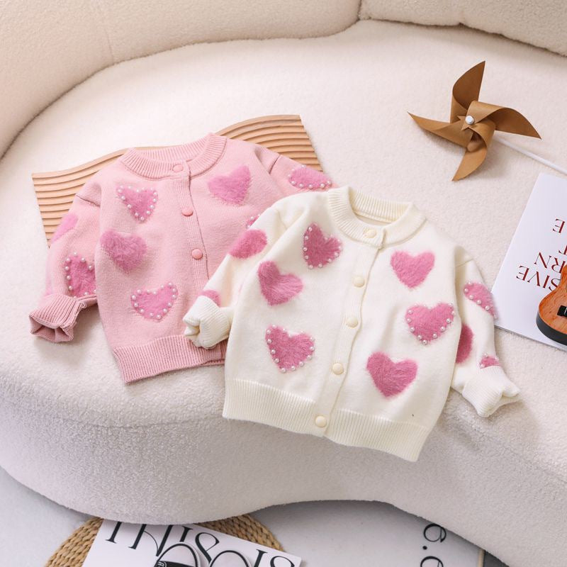 Autumn And Winter Baby Sweater Love Coat