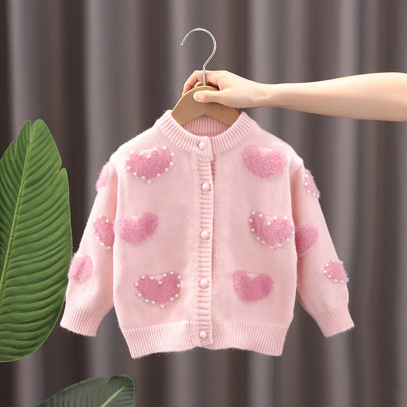 Autumn And Winter Baby Sweater Love Coat