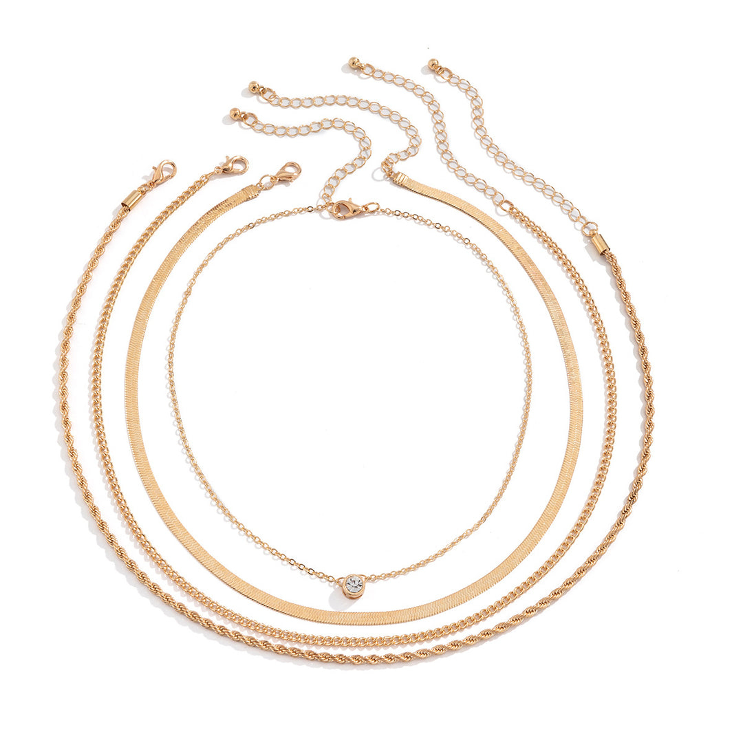 Retro Minority Snake Bone Twist Chain Combination Necklace Necklace For Women