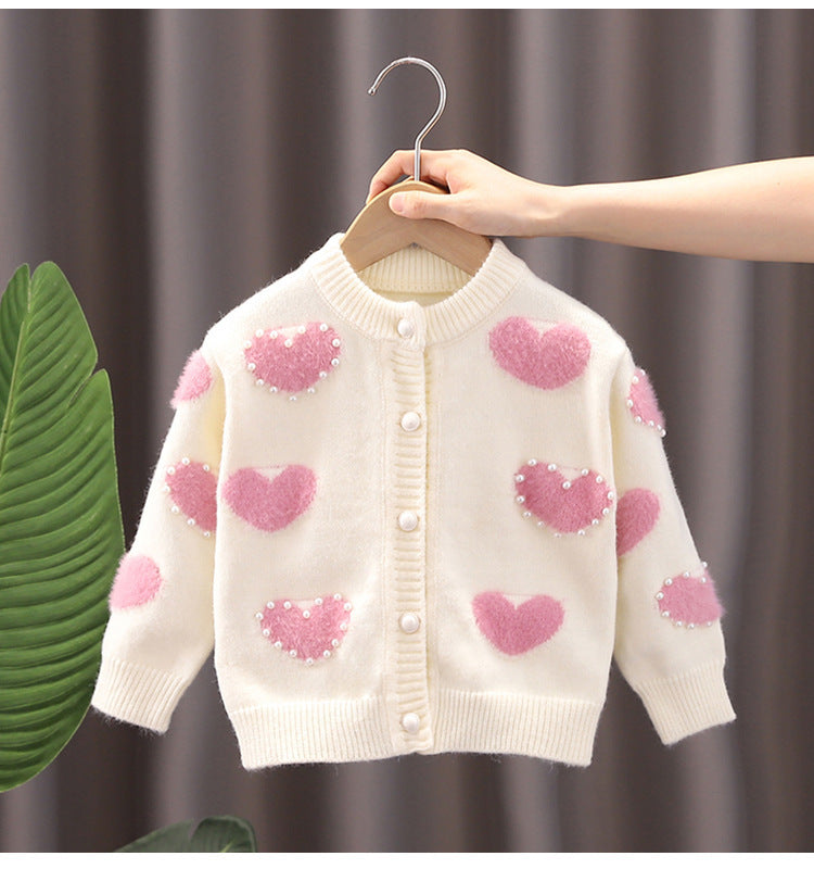 Autumn And Winter Baby Sweater Love Coat