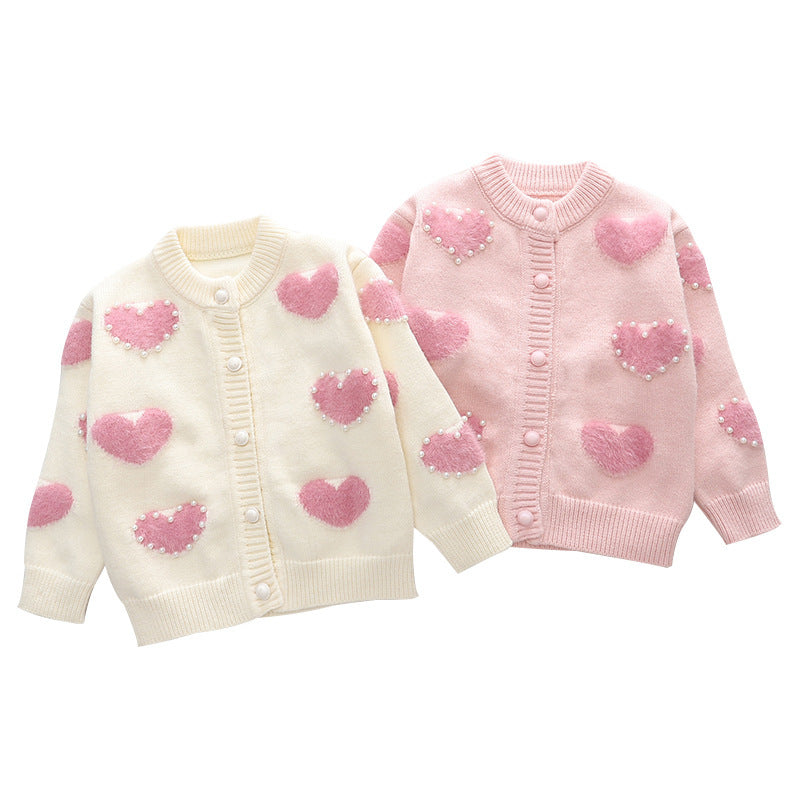 Autumn And Winter Baby Sweater Love Coat