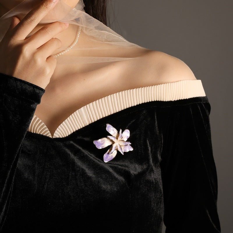 French Super Beautiful Bauhinia Brooch For Women