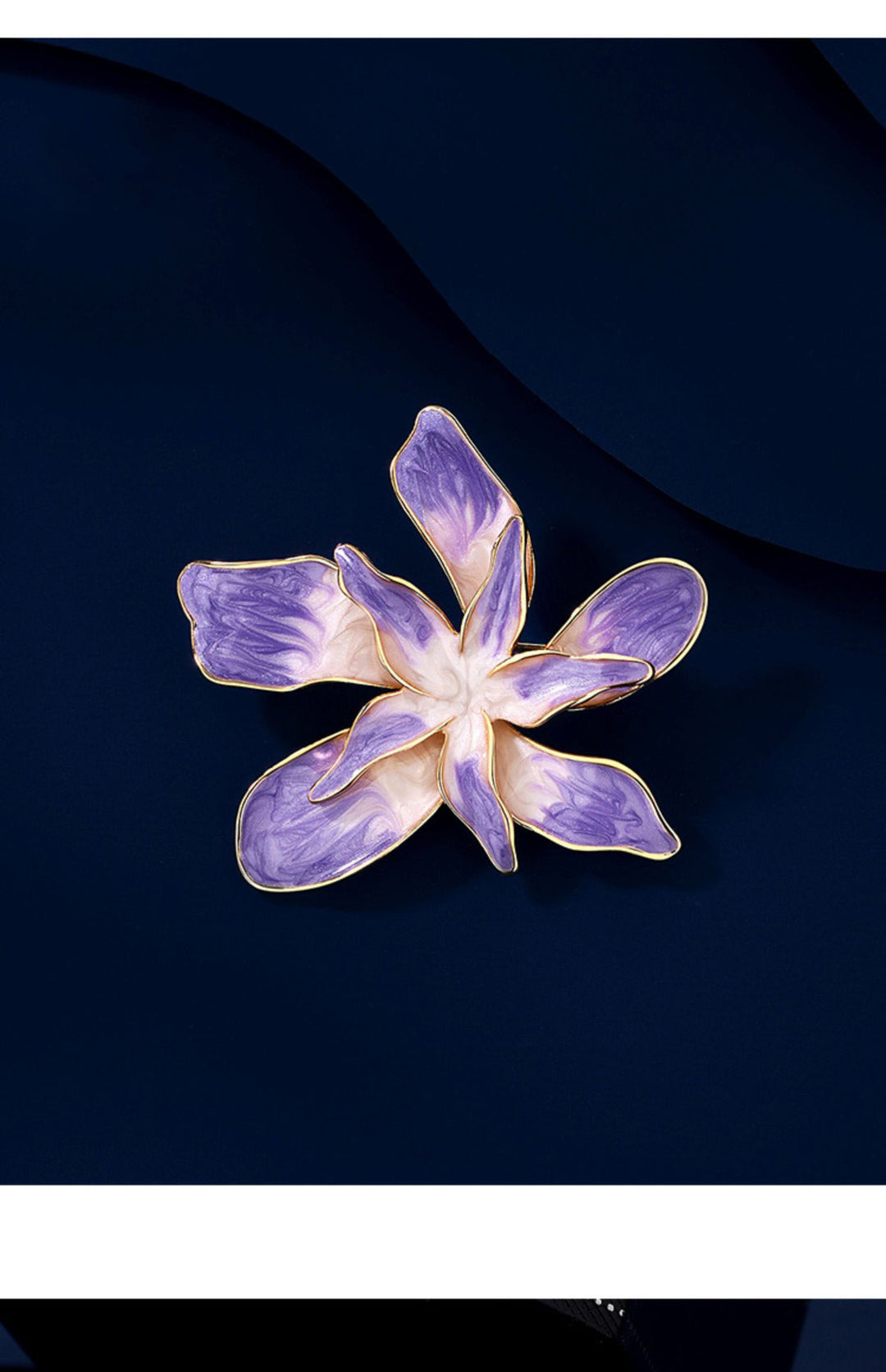 Purple Flower Brooch Elegant Pin Clothes Accessories