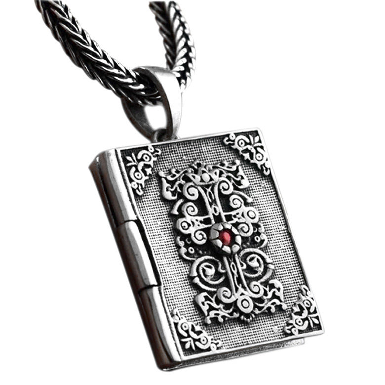 925 Silver Vintage Thai Silver Scripture Pendant