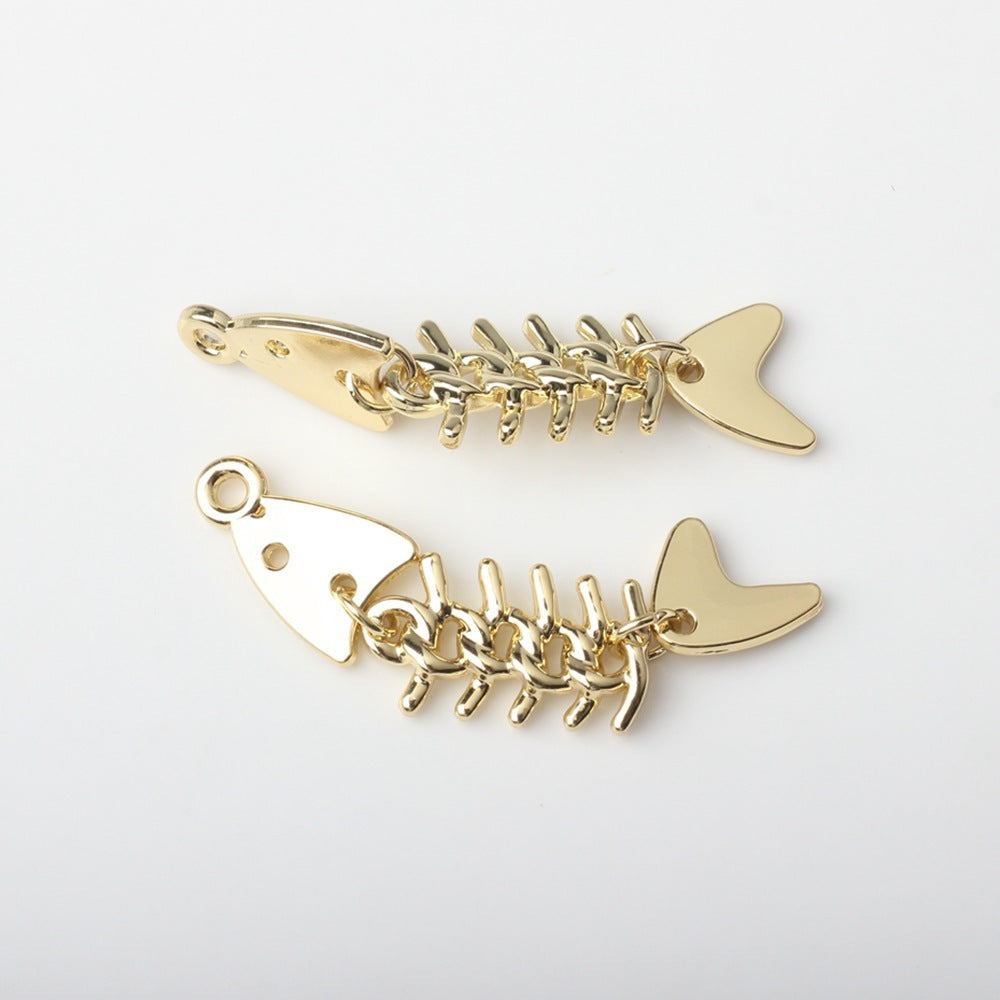 Creative Alloy Fishbone Small Pendant Diy Earrings Necklace Bracelet Jewelry Accessories