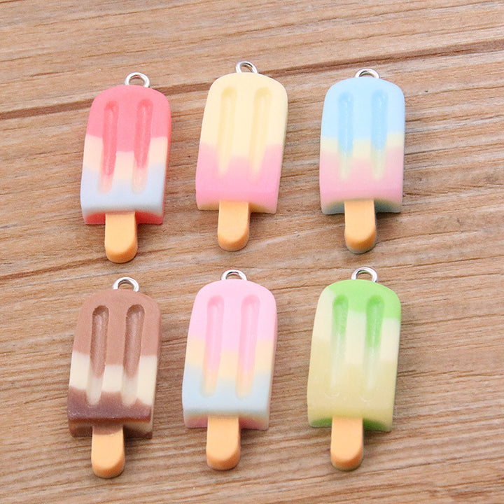 DIY Resin Accessories Gradient Popsicle Sticks Pendant