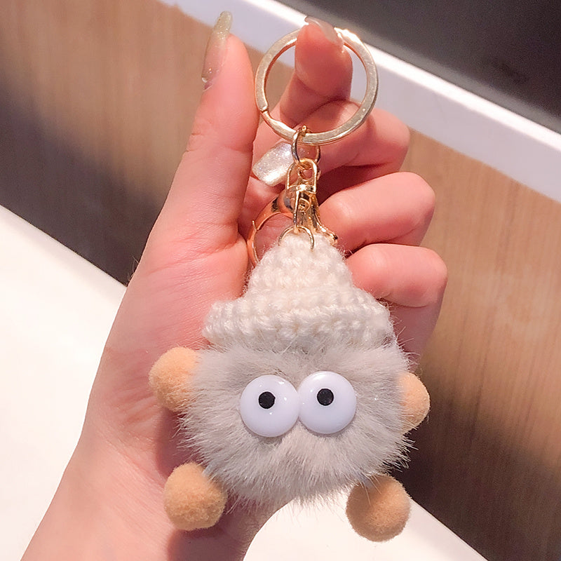 Mink Fur Coal Golf Cart Keychain Female