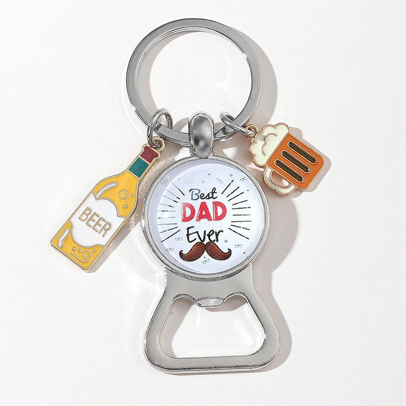 Creative American Beer Keychain Pendant Bottle Opener Metal