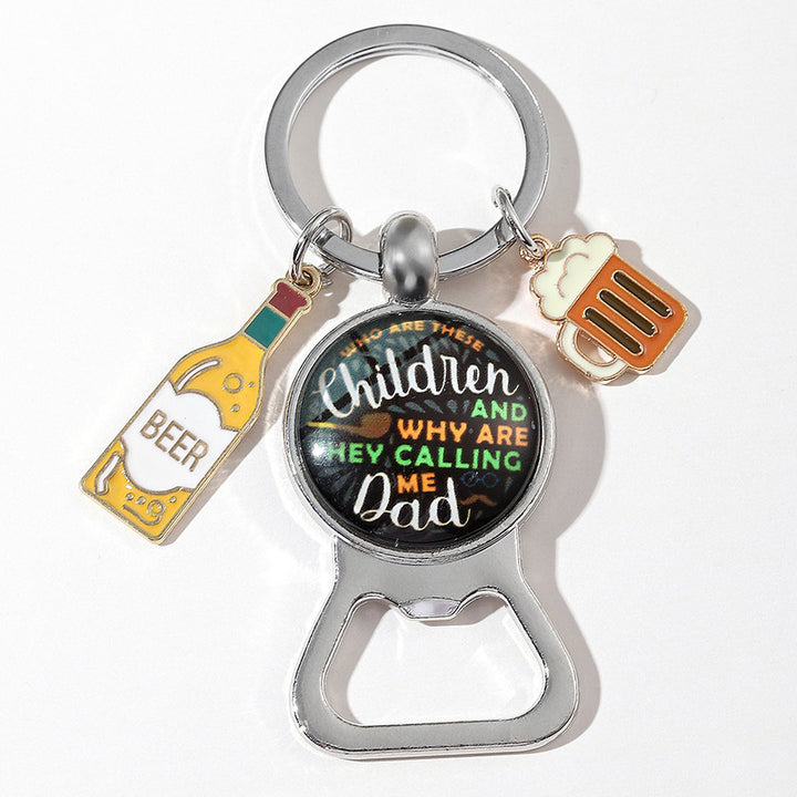 Creative American Beer Keychain Pendant Bottle Opener Metal