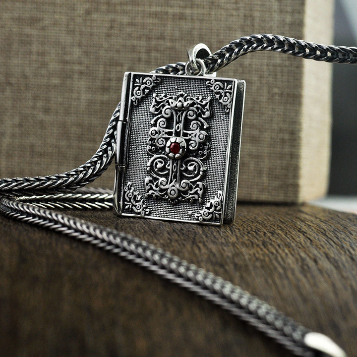 925 Silver Vintage Thai Silver Scripture Pendant